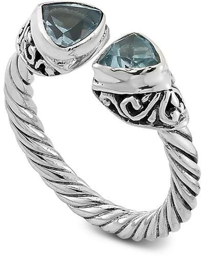Samuel B. Fine Jewelry Silver Blue Topaz Ring - Metallic