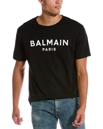 Balmain Cotton T-shirt With Logo - Black