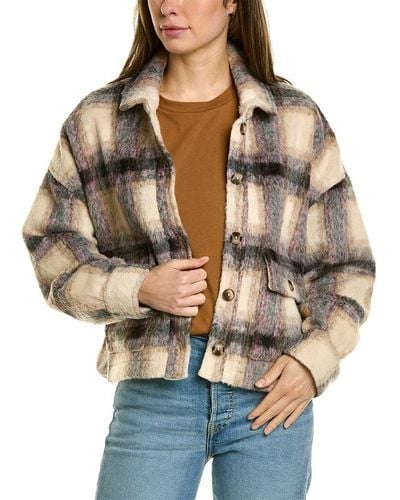 Saltwater Luxe Cropped Shirt Jacket - Natural