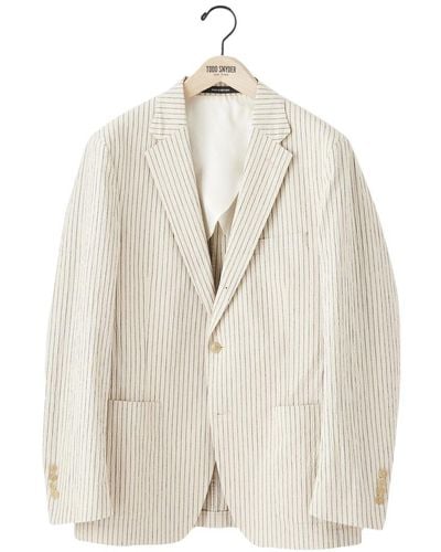 Todd Synder X Champion Linen-blend Suit Jacket - Natural