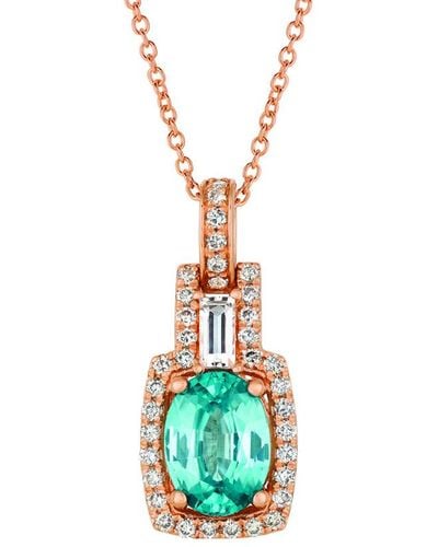 Le Vian Le Vian 14 Rose Gold 1.76 Ct. Tw. Diamond & Gemstone Pendant Necklace Necklace - Multicolor