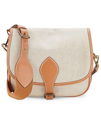 Hermès Vintage Brown Small Toile Crossbody Bag