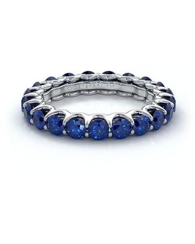 The Eternal Fit 14k 3.10 Ct. Tw. Sapphire Eternity Ring - Blue