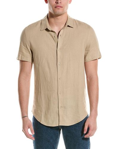 Onia Standard Linen-blend Shirt - Natural