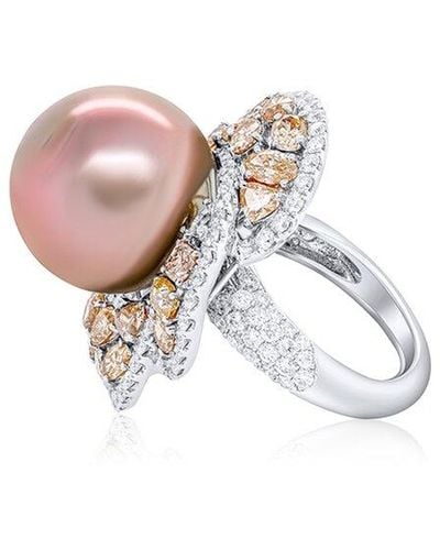 Diana M. Jewels Fine Jewelry 18k 4.93 Ct. Tw. Diamond Half-set Ring - Multicolor