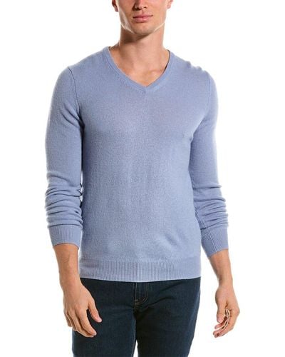 Phenix Cashmere V-neck Sweater - Blue