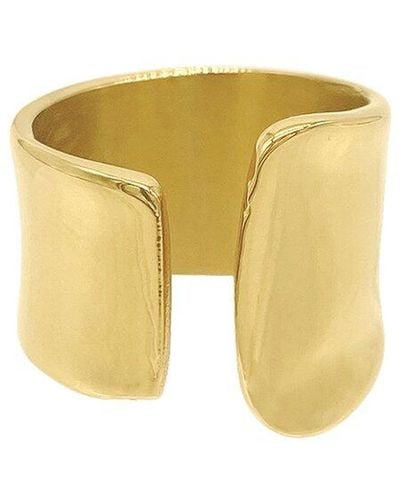 Adornia 14k Plated Open Band Ring - Yellow