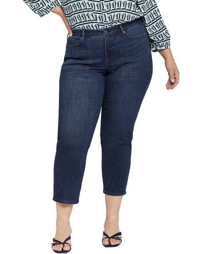 NYDJ Plus Piper Relaxed Straight Jean - Blue