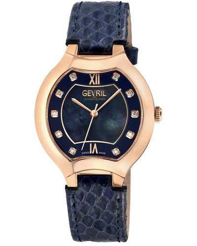 Gevril Lugano Watch - Blue