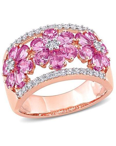 Rina Limor 14k Rose Gold 3.92 Ct. Tw. Gemstone Ring - Pink