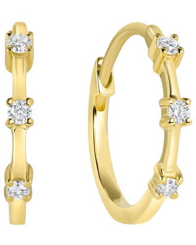 Ron Hami 14k 0.09 Ct. Tw. Diamond Huggie Earrings - Metallic