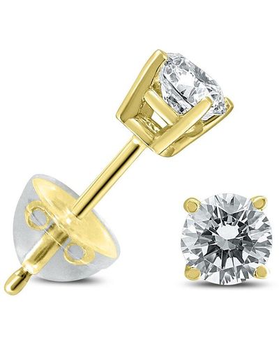 Monary 14k 0.18 Ct. Tw. Diamond Earrings - Metallic