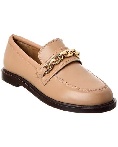 SCHUTZ SHOES Dannie Leather Loafer - Natural