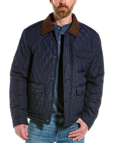 American Stitch Diamond Quilted Jacket - Blue