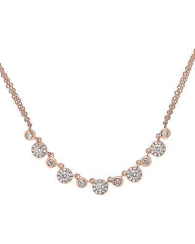 Diana M. Jewels Fine Jewelry 14k Rose Gold 0.50 Ct. Tw. Diamond Necklace - Natural
