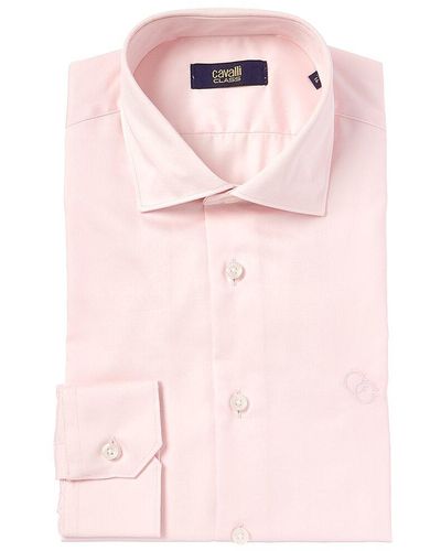 Class Roberto Cavalli Comfort Fit Dress Shirt - Pink