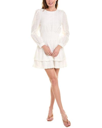 Splendid X Cella Jane Eyelet Mini Dress - White