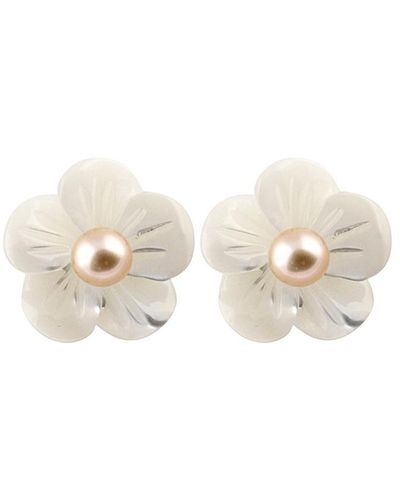 Splendid 14k Yellow Gold 3.5-4mm Freshwater Pearl & Mother-of-pearl Studs - Multicolor