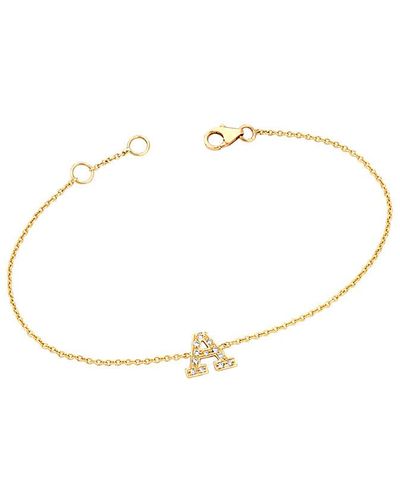 Ariana Rabbani 14k Diamond A-z Initial Bracelet (a-z) - White