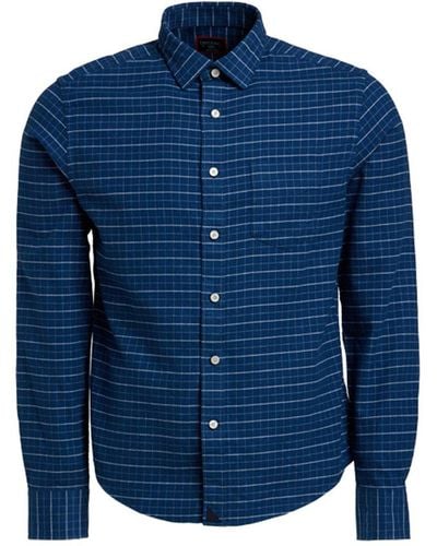 UNTUCKit Slim Fit Flannel Michelot Shirt - Blue