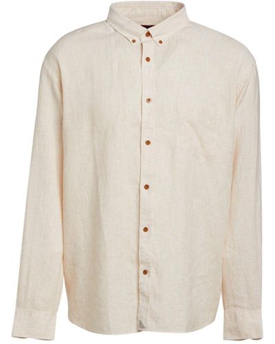 UNTUCKit Wrinkle-resistant Hudelot Linen Shirt - White