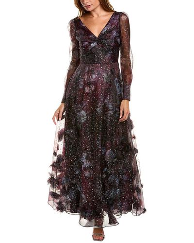 Marchesa Lace Gown - Brown