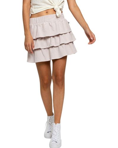 Sol Angeles Mesh Tier Skirt - White