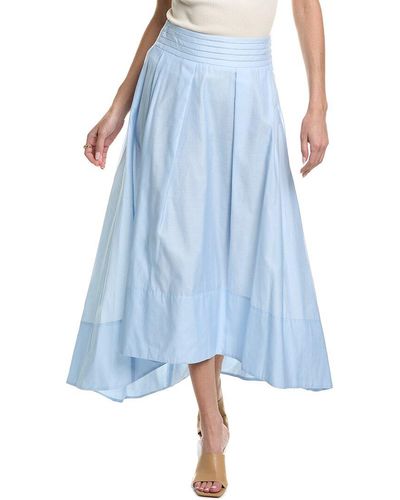 Peserico Silk-blend Skirt - Blue