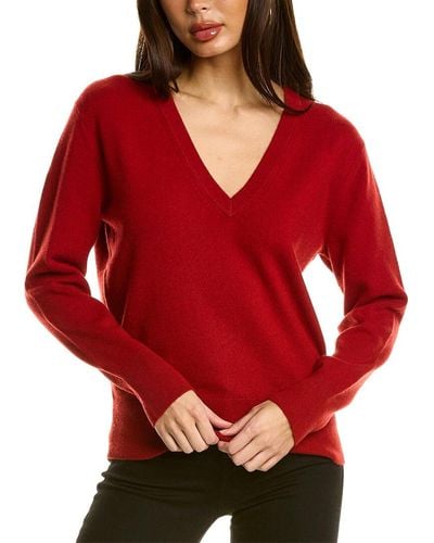 Vince Wool & Cashmere-blend V-neck Sweater - Red