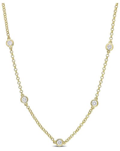 Rina Limor 14k 1.65 Ct. Tw. Diamond Station Necklace - Metallic