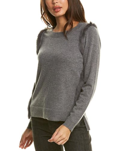 InCashmere High-low Cashmere Sweater - Gray