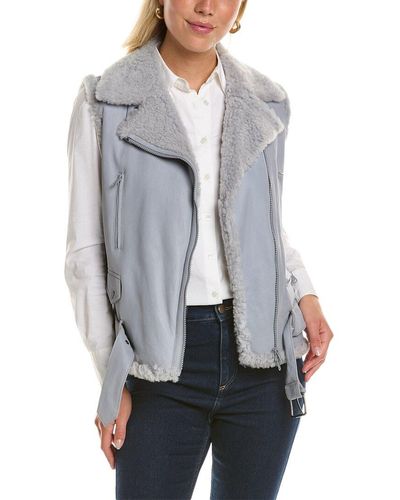 Brunello Cucinelli Glossy Napa Leather Puffer Jacket with Shearling Trim -  Bergdorf Goodman