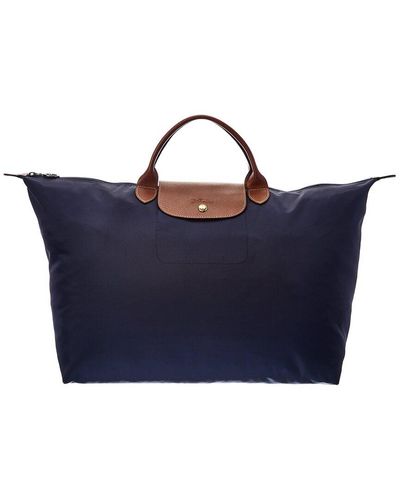 LONGCHAMP Mini Le Pliage Handbag in Fig Nylon/Leather NWT