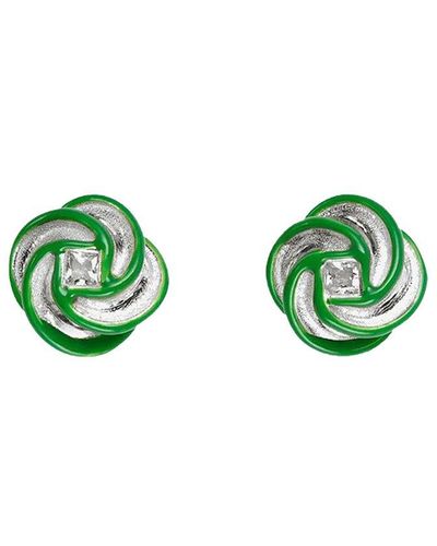 Bottega Veneta Stud Pillar Earrings - Green