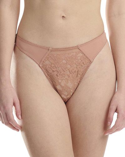 Wolford Straight Laced Thong - Natural