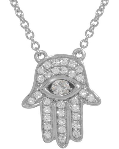 Diana M. Jewels Fine Jewellery 14k 0.16 Ct. Tw. Diamond & Sapphire Necklace - Multicolour