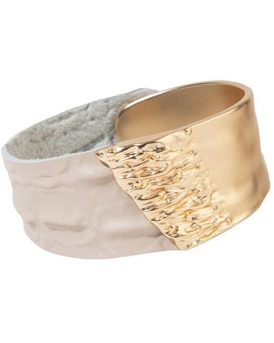 Saachi Matte Gold Wild Ways Bracelet - Natural