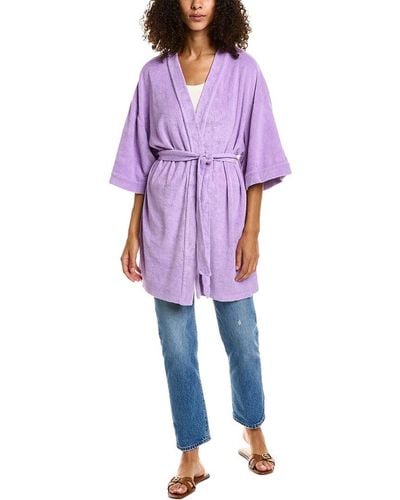 Monrow Terry Cloth Kimono - Purple