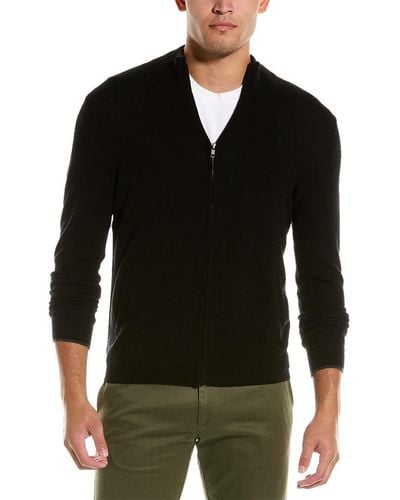 Autumn Cashmere Full Zip Wool & Cashmere-blend Cardigan - Black