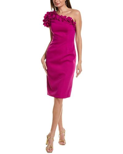 Rene Ruiz One-shoulder Sheath Dress - Pink