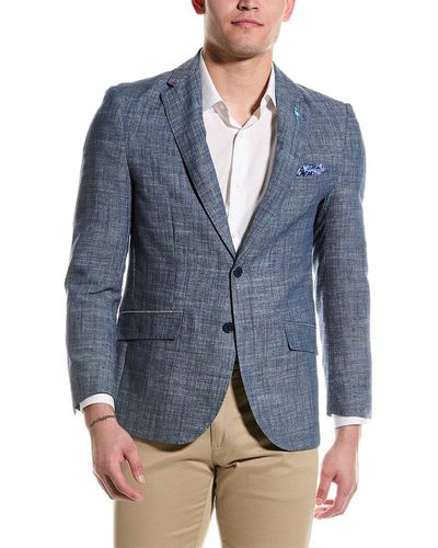 Tailorbyrd Linen-blend Sportscoat - Blue