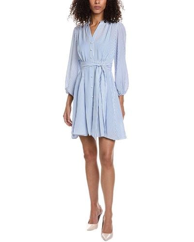Taylor Chambray Stripe Mini Dress - Blue