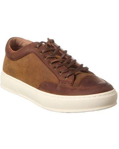 Frye Hoyt Low Lace Leather Trainer - Brown