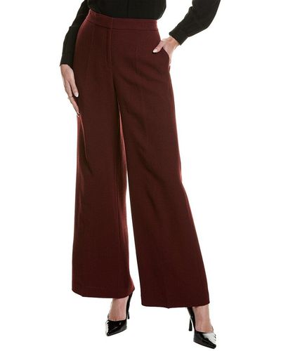 Lafayette 148 New York Dalton Wool Pant - Brown