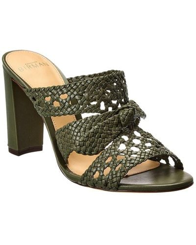 Alexandre Birman Clarita 90 Leather Sandal - Green