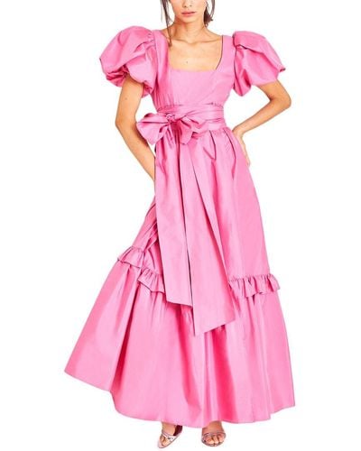 LoveShackFancy Doutzen Silk Maxi Dress - Pink