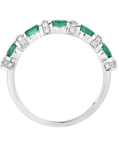 Diana M. Jewels Fine Jewelry 14k 0.74 Ct. Tw. Diamond & Emerald Ring - Metallic