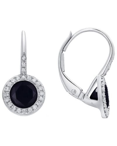 Diana M. Jewels Fine Jewelry 14k 1.20 Ct. Tw. Diamond & Onyx Earrings - Multicolor