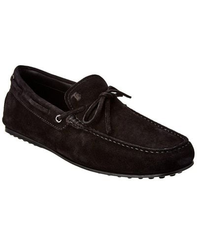 Tod's Gommino Suede Driving Shoe - Black