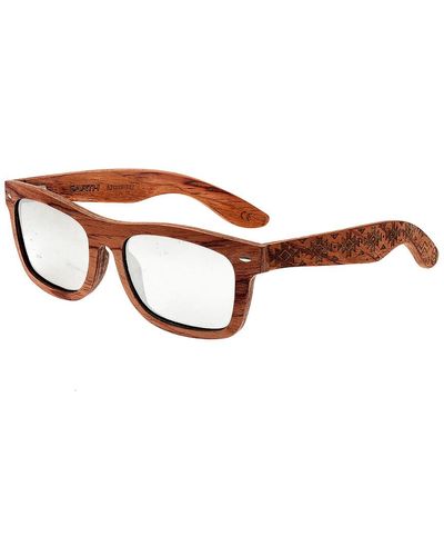 Earth Wood Unisex Maya 37mm Polarized Sunglasses - Brown